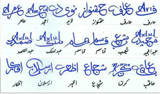 Different Signatures in Urdu 4
