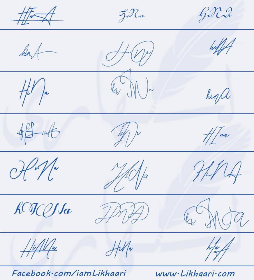 Signatures for Hina