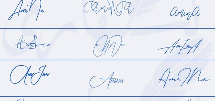 Signatures for Amina