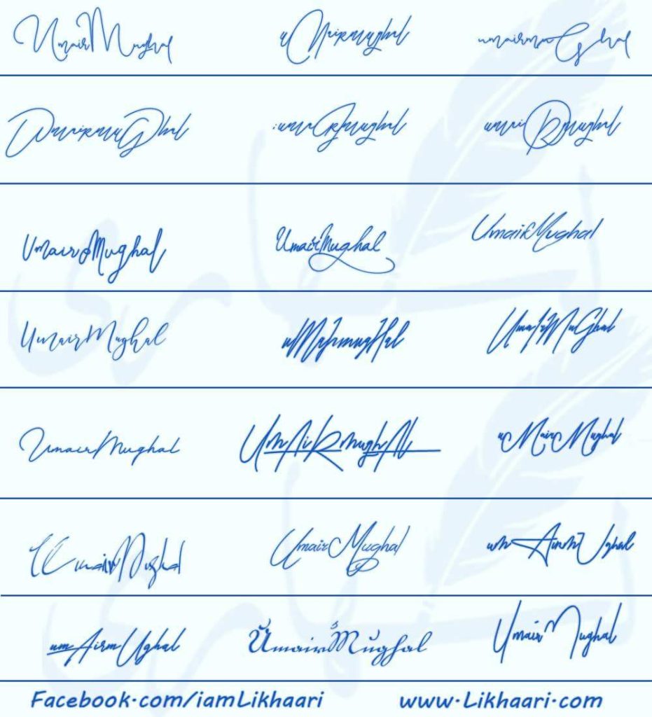 Signatures for Umair Mughal