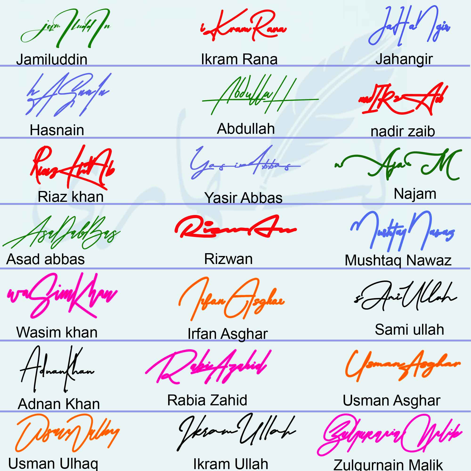 Different Name Best Signature Collection - Signature png