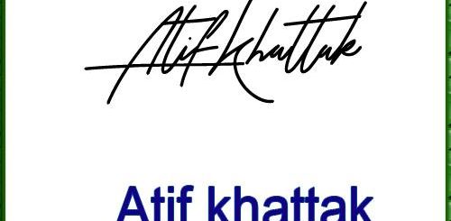 atif khattak Handwritten Signature