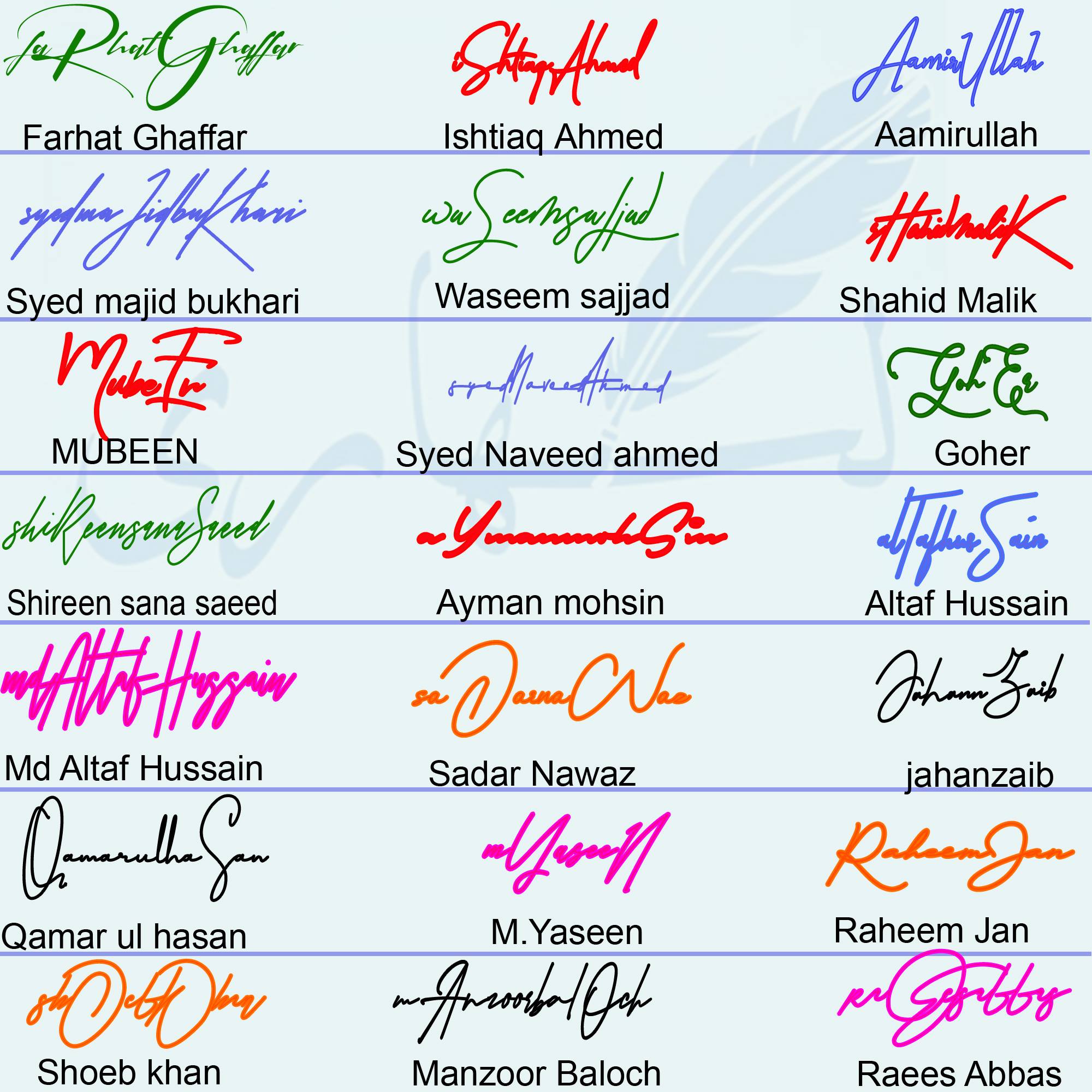 Handwritten Style Online Signature Collection - Likhaari.com