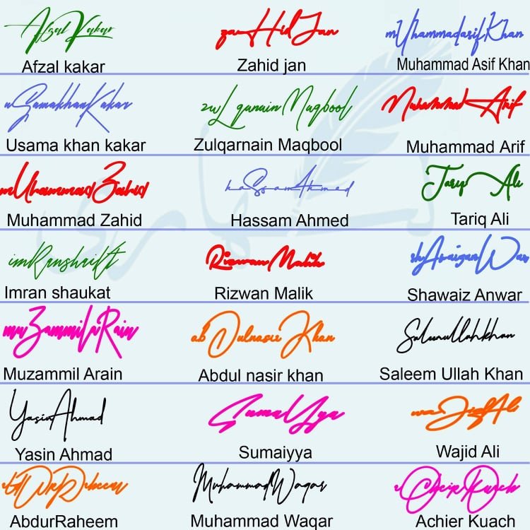 New Handwritten Signature Collection