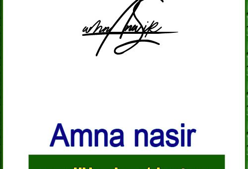 Amna nasir handwritten signature
