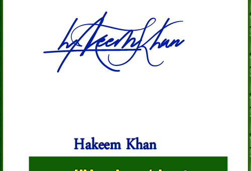 Hakeem Khan handwritten signature copy