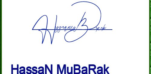 HassaN MuBaRak handwritten signature