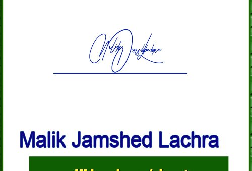 Malik Jamshed Lachra handwritten signature