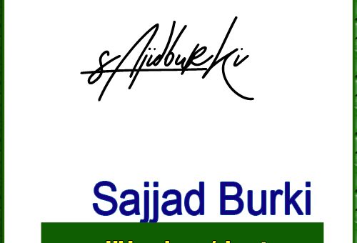 Sajjad Burki Handwritten Signature