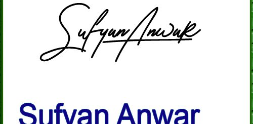 Sufyan Anwar Handwritten Signature