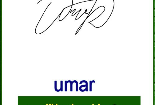 umar handwritten signature