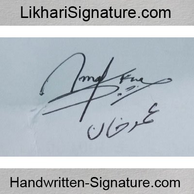Umer-Khan Handwritten Signature