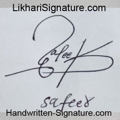 safeer Handwritten Signature