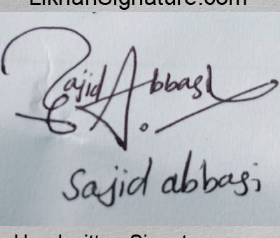 sajid-abbasi Handwritten Signature