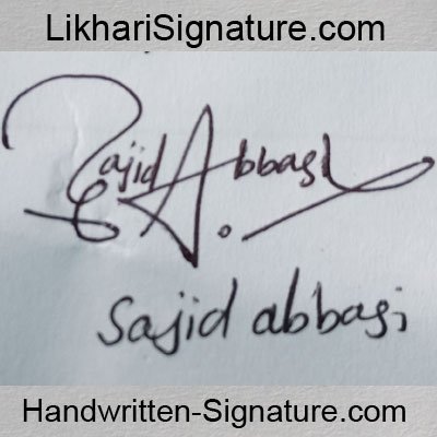 sajid-abbasi Handwritten Signature