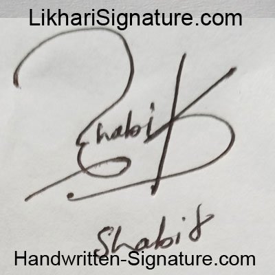 shabir Handwritten Signature