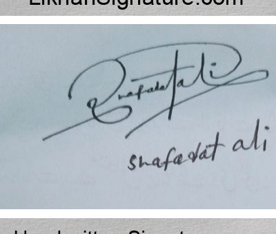 shafaqat-ali Handwritten Signature