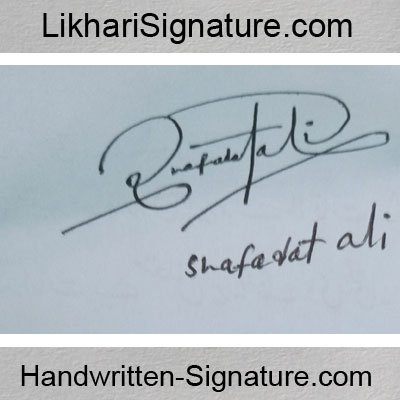 shafaqat-ali Handwritten Signature