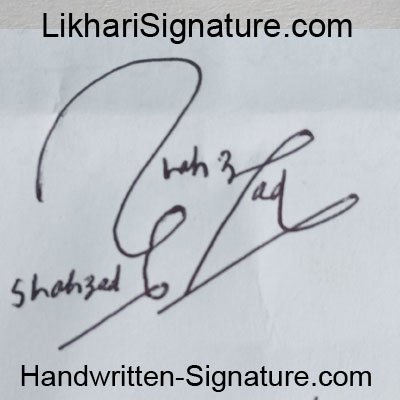 shahzad Handwritten Signature