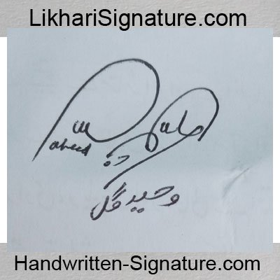waheed-gul Handwritten Signature