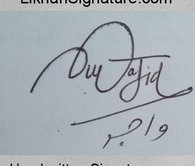 wajid Handwritten Signature