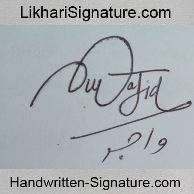 wajid Handwritten Signature