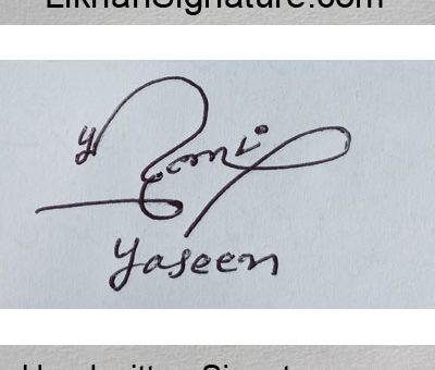 yaseen best Handwritten Signature