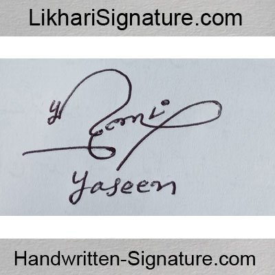 yaseen best Handwritten Signature