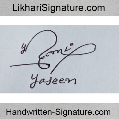 yaseen Handwritten Signature