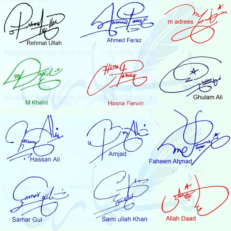 Handwritten Signature Styles