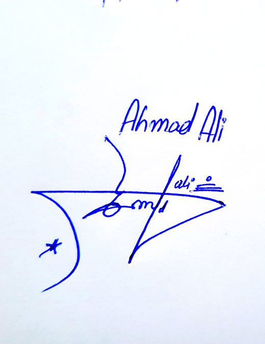 Ahmad Ali Signature Styles