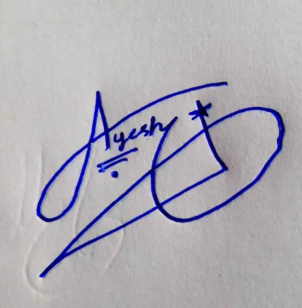 Ayesha Signature Styles - Signature png