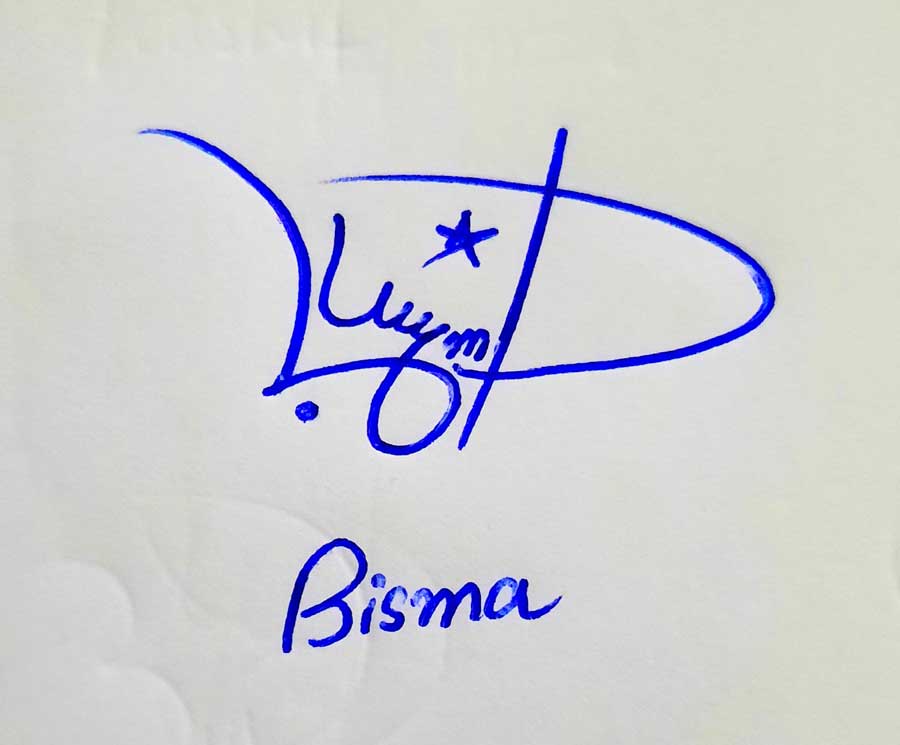 Bisma Name Signature Style