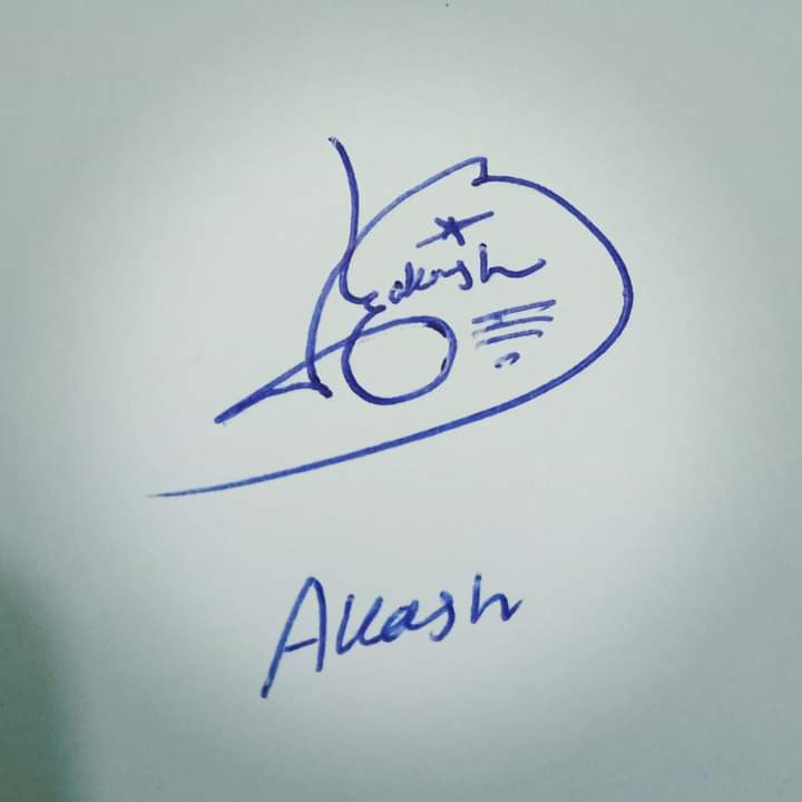 Akash Name Signature Style