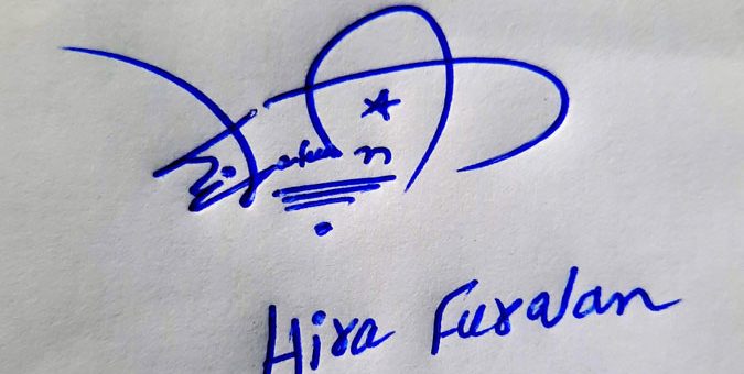 Hira Furqan Name Online Signature Styles