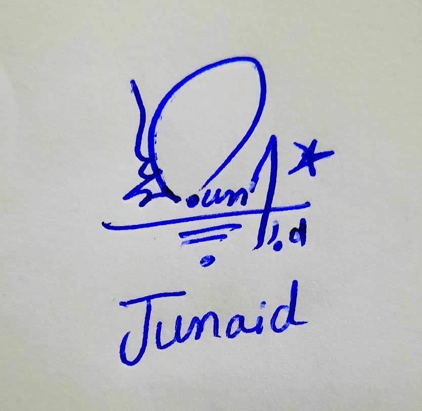 Junaid Name Signature Style