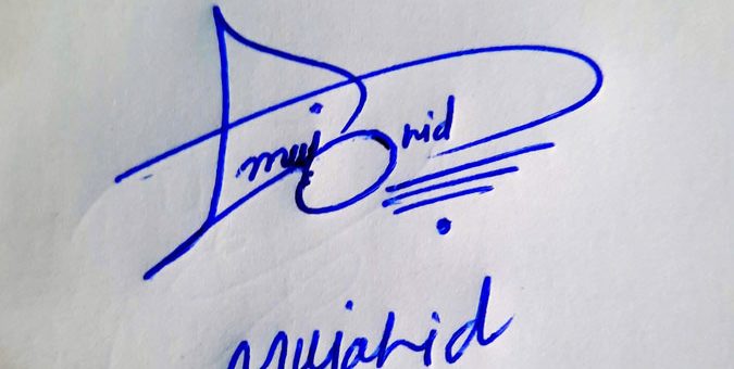 Mujahid Name Online Signature Styles