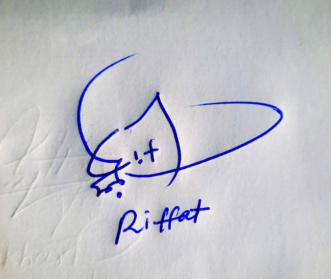 Riffat Name Online Signature Styles