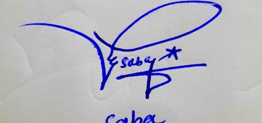 Saba Name Signature Style