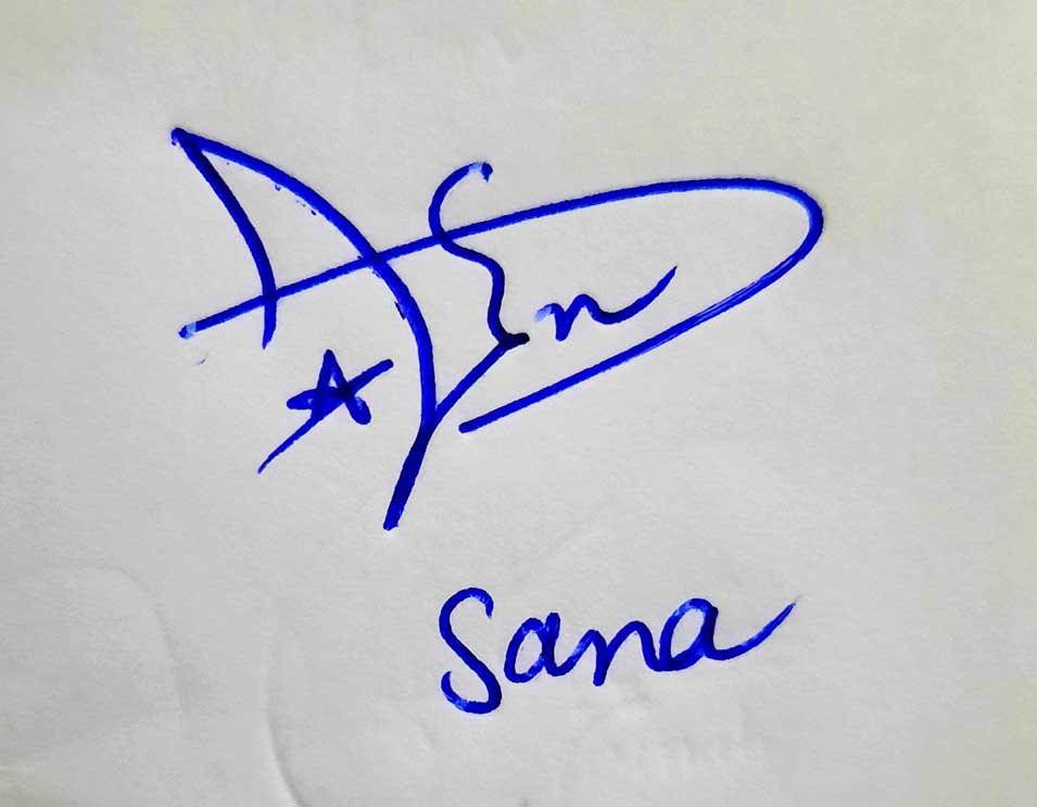 Sana Name Signature Style