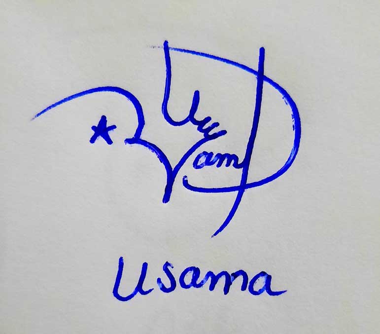 Usama Name Signature Style