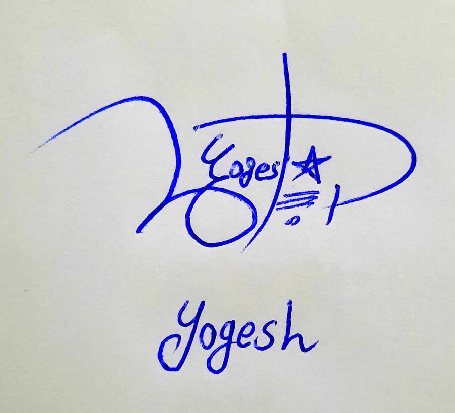Yogesh Name Signature Styles Archives - Likhaari
