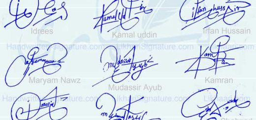 Handwritten Signature for My Name