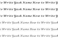 How to Write Yash Name