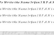 How To Write the Name Irfan