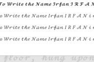 How To Write the Name Irfan