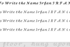 How To Write the Name Irfan