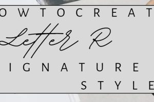 How to Write Letter R Signature