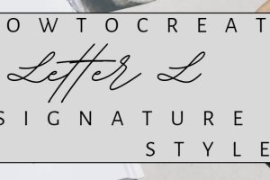 How to Write Letter L Signature