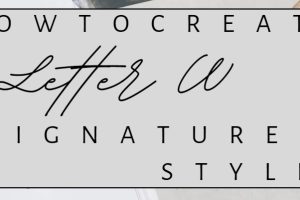 How to create Letter W Signature Style